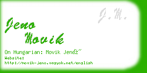 jeno movik business card